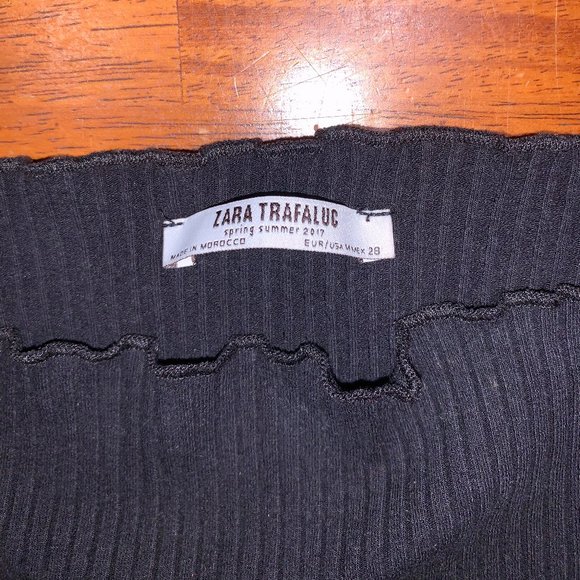 Zara Off The Shoulder Black Crop Top (Size:M) - Picture 3 of 4